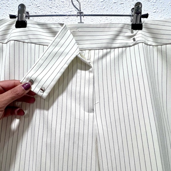 Tahari ASL Women's Striped Notched Collar One-Button Jacket  8 - Picture 9 of 9